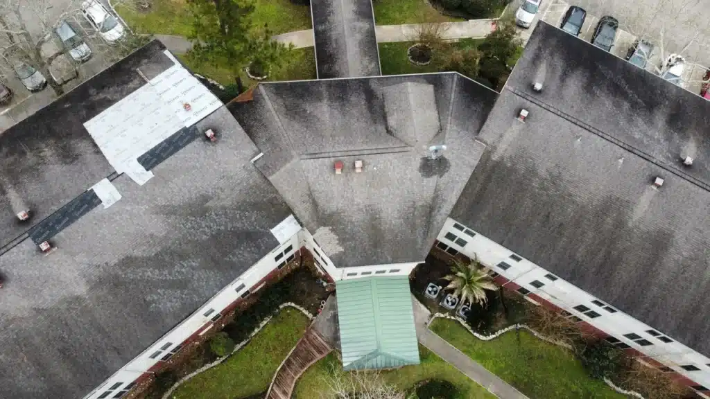 Commercial Roof Replacement The Woodlands Tx Before